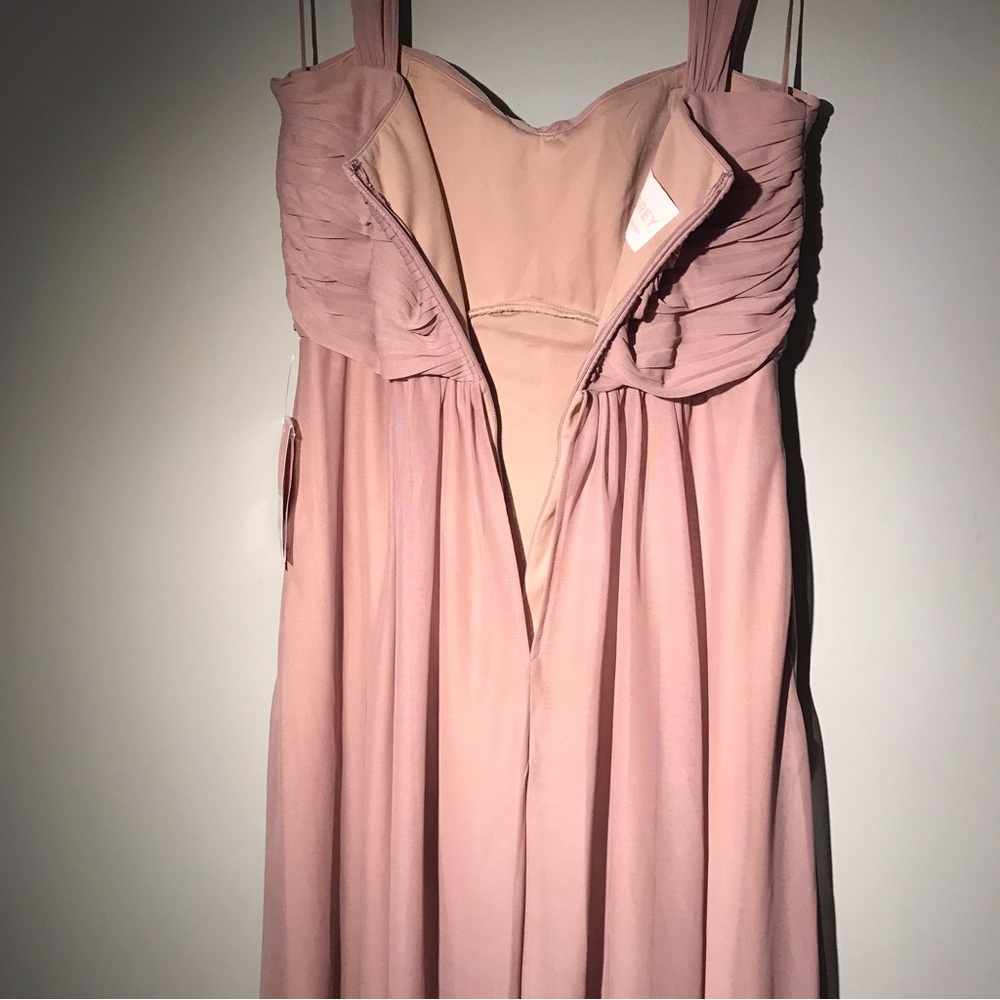 WEDDING GUEST MAXI DRESS CONVERTIBLE MAUVE Birdy Grey MARIA + POCKETS + SLIT - Picture 8 of 16